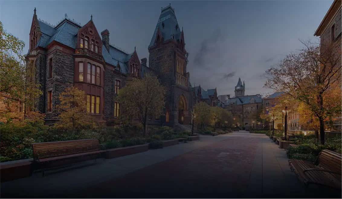 Students on a university campus