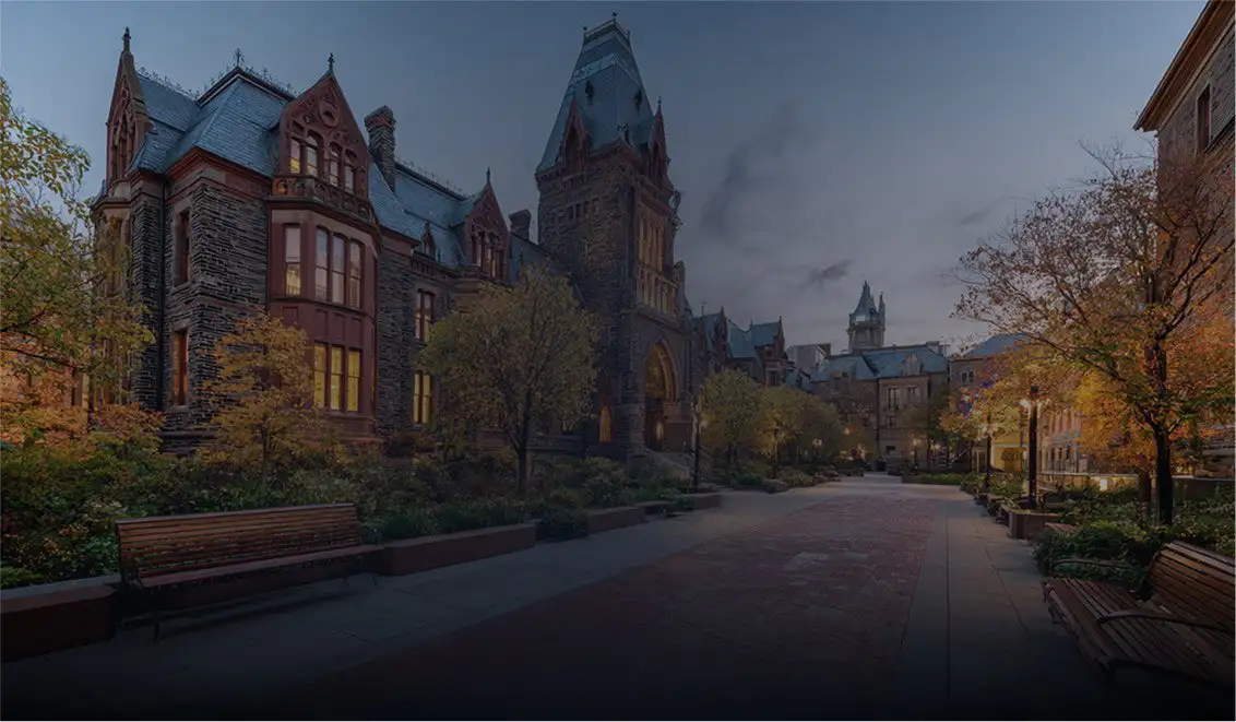 Students on a university campus